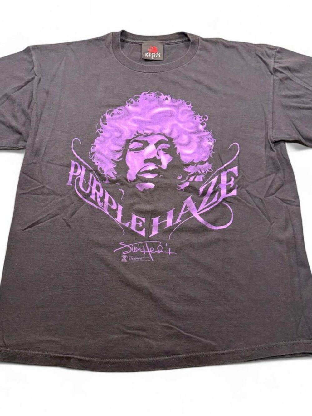 Vintage Y2K Jimi Hendrix Purple Haze Zion Rootswear Black Band Tee Large
